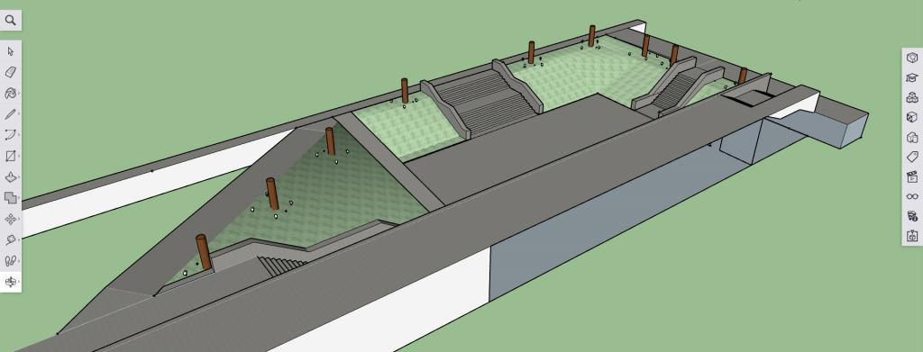 A computer rendering of the Union Outdoor Patio Lighting